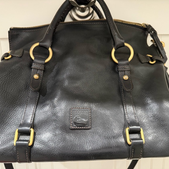 Dooney & Bourke Handbags - Vintage Dooney & Bourke Black Florentine Large Satchel